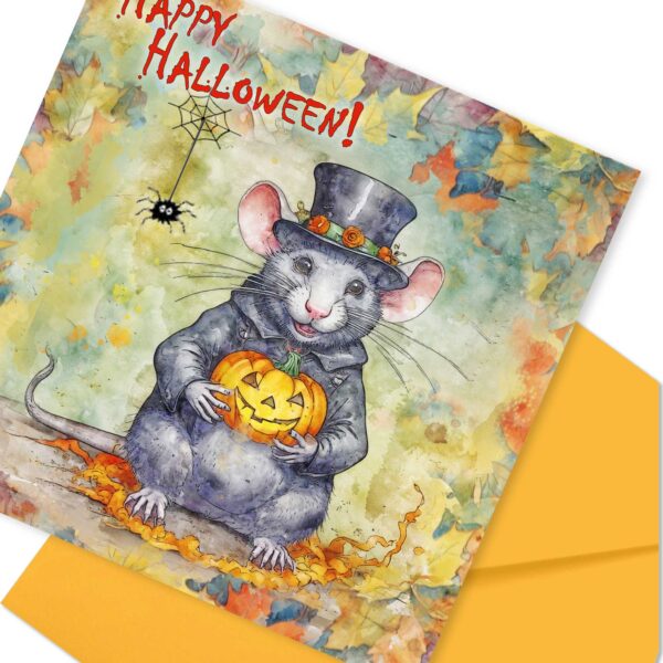 Happy Halloween Rat Card Celebrate the 31st October