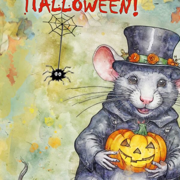 Happy Halloween Rat Card Celebrate the 31st October
