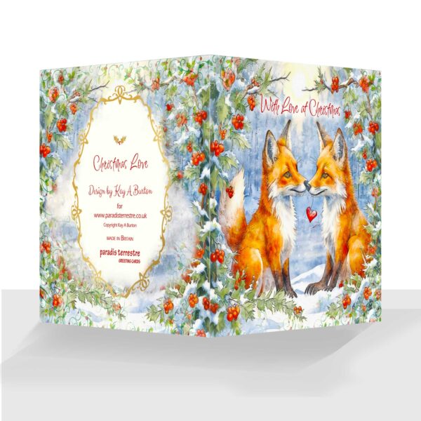 With Love at Christmas Foxes Luxury Christmas Card