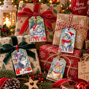 Christmas Cats Gift Tags - Four Tag Pack