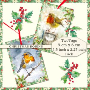 Christmas Robins Gift Tags Traditional
