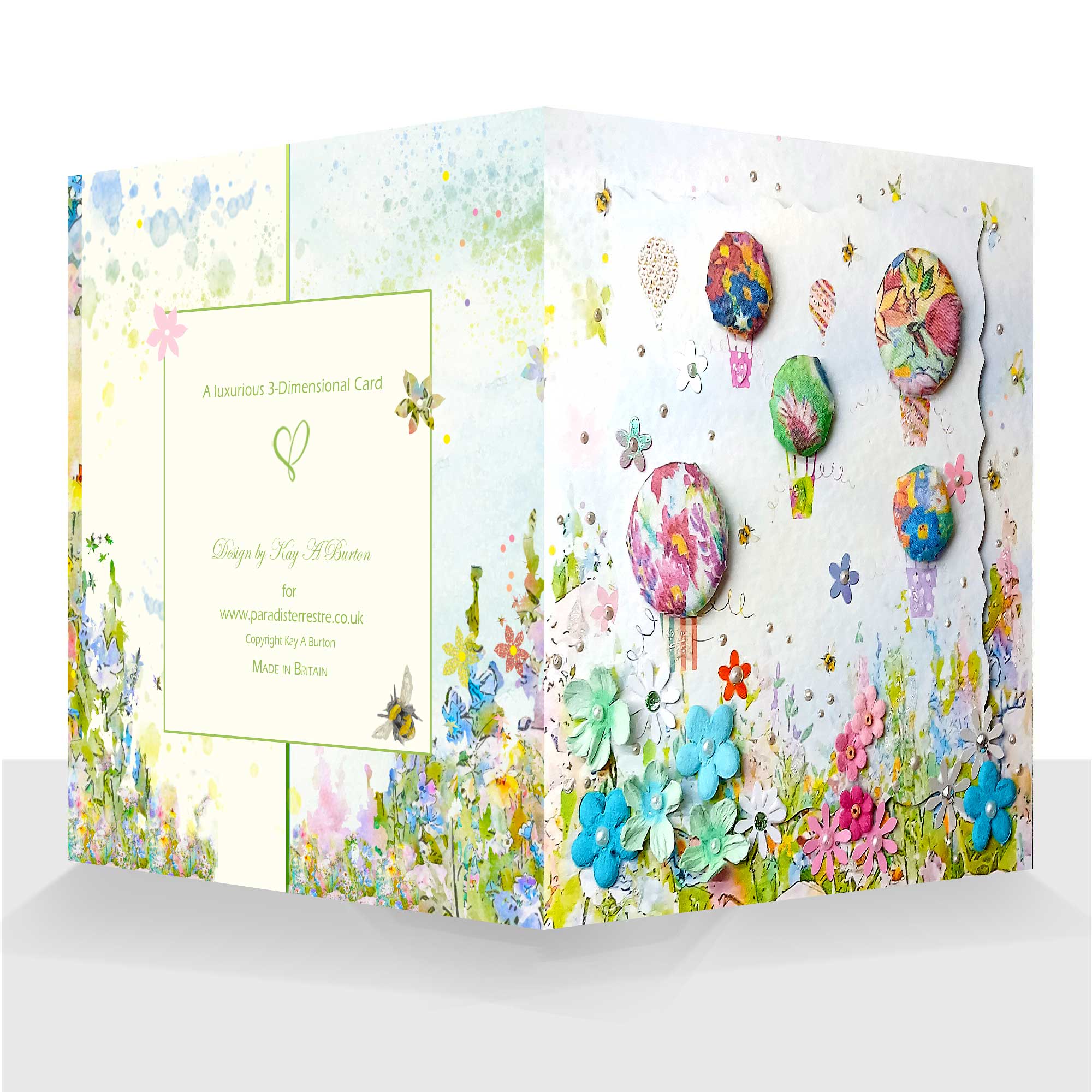 Hot Air Balloons Boxed Card - Luxury All Occasion Card