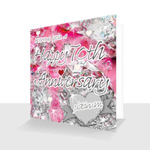 70th Wedding Anniversary Card : Platinum Wedding Anniversary
