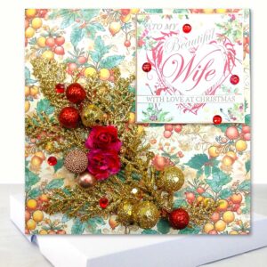 Boxed Christmas Card : To My Beautiful Wife