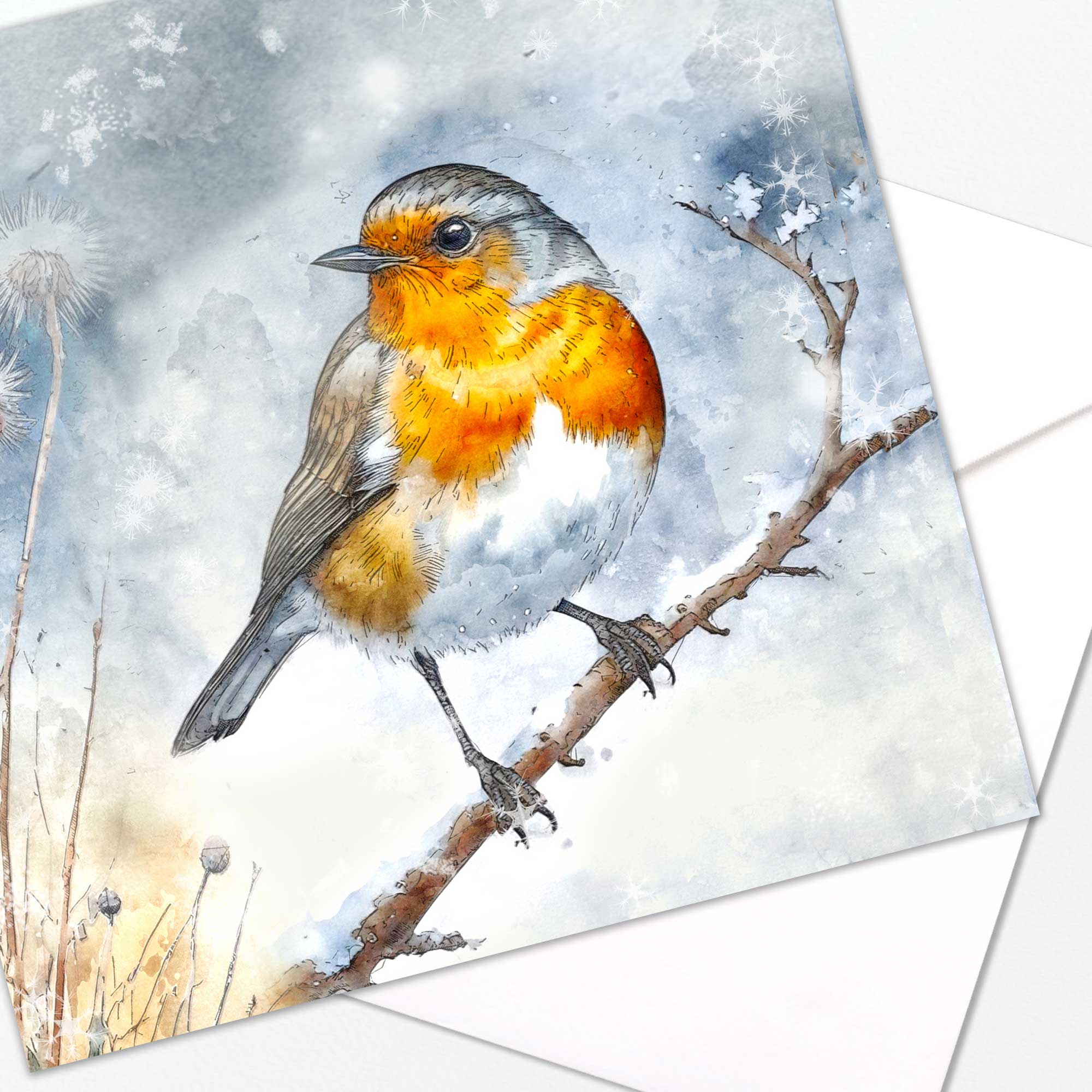 Traditional Robin Christmas Card