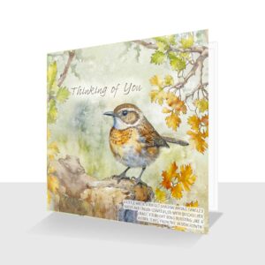 Thinking of You Card Wren Design