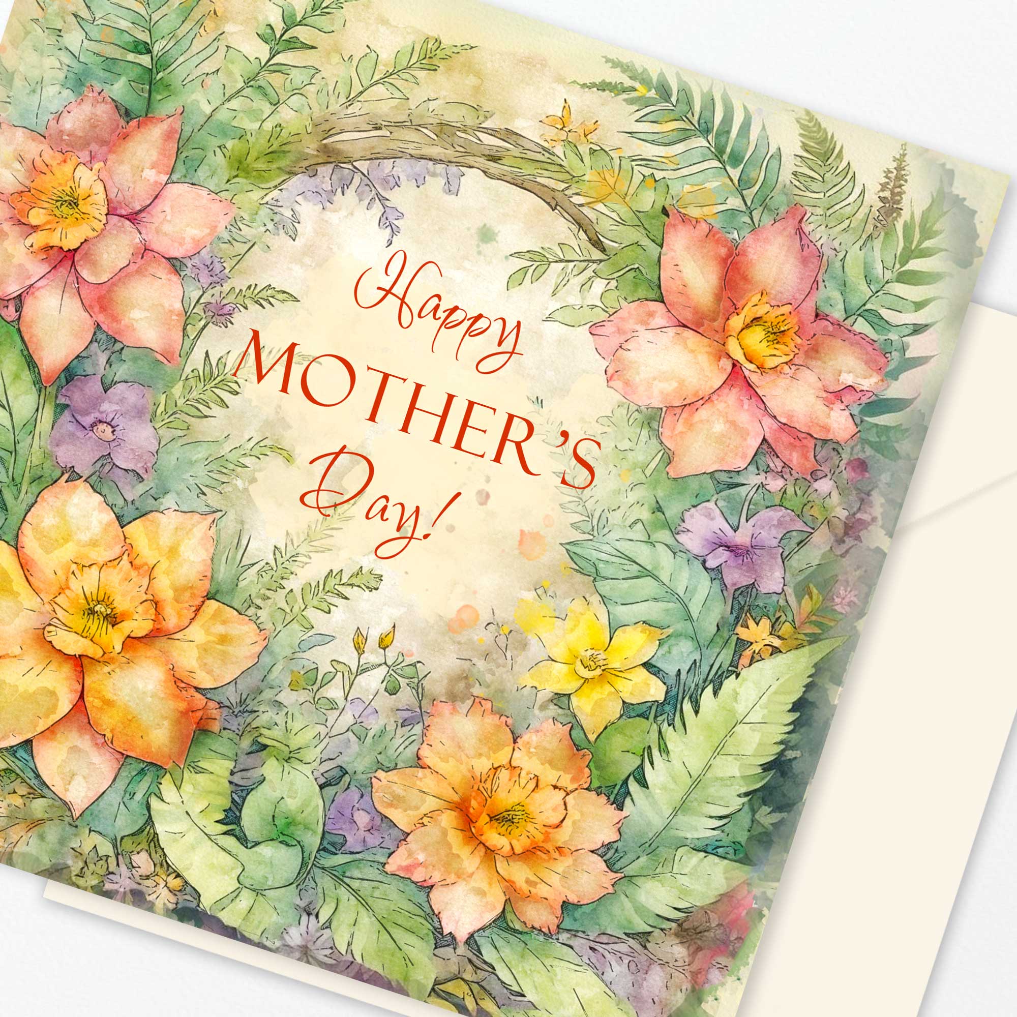Happy Mothers Day Card Luxury Flowers Card