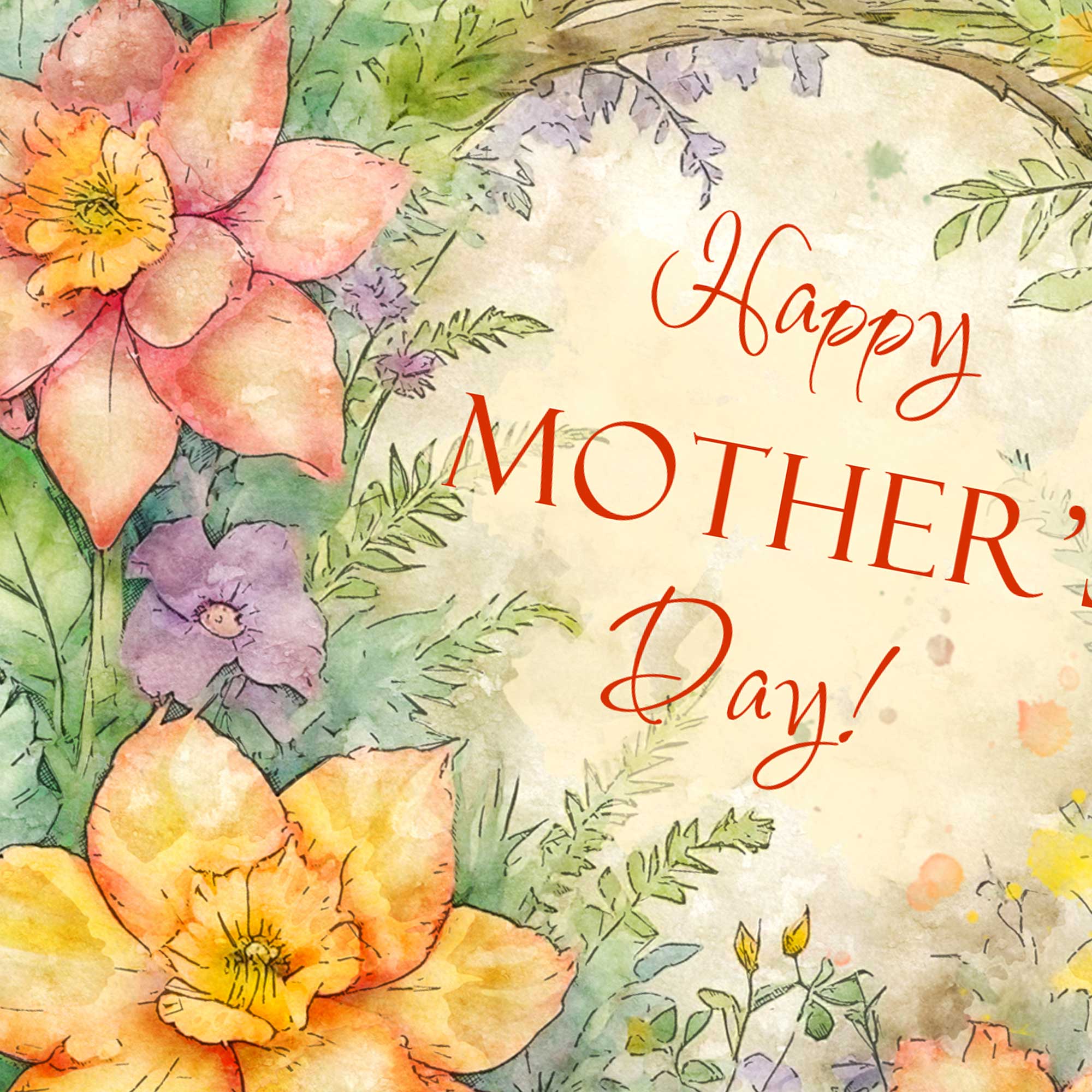 Happy Mothers Day Card Luxury Flowers Card