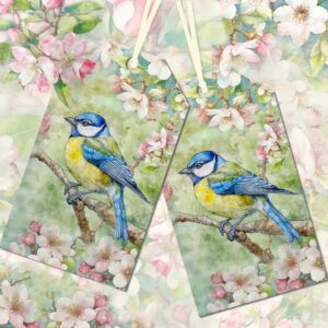 Blue Tits Gift Tags - Two Tag Pack