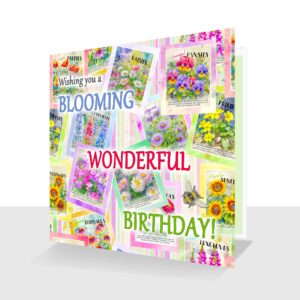 Blooming Wonderful Birthday Gardeners Card - Seed Packets
