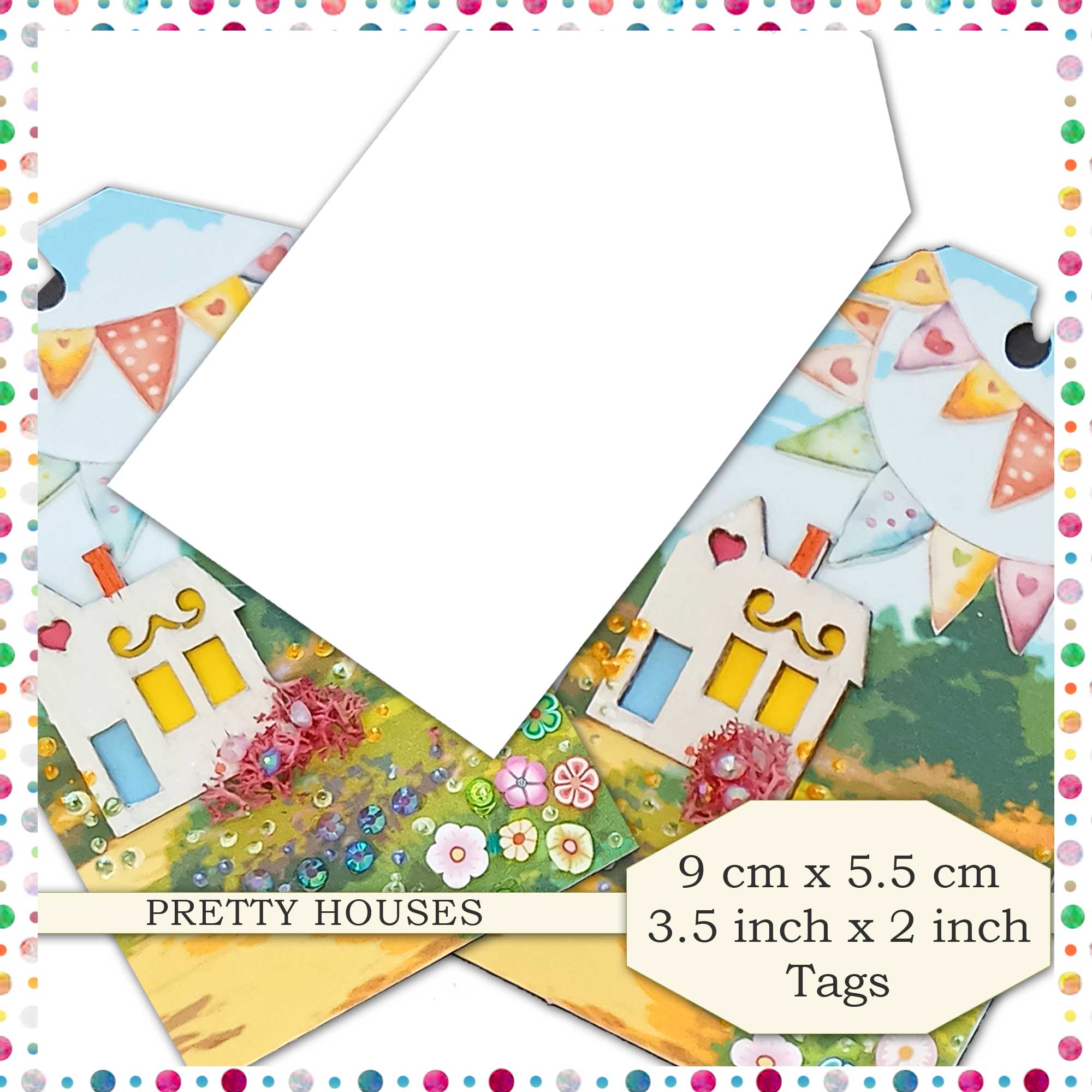 Deluxe Handmade Gift Tags - Pretty Houses - Image 4