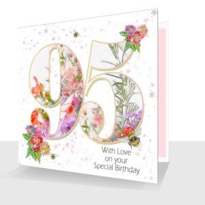 Happy 95th Birthday Card : With Love on your Special Day