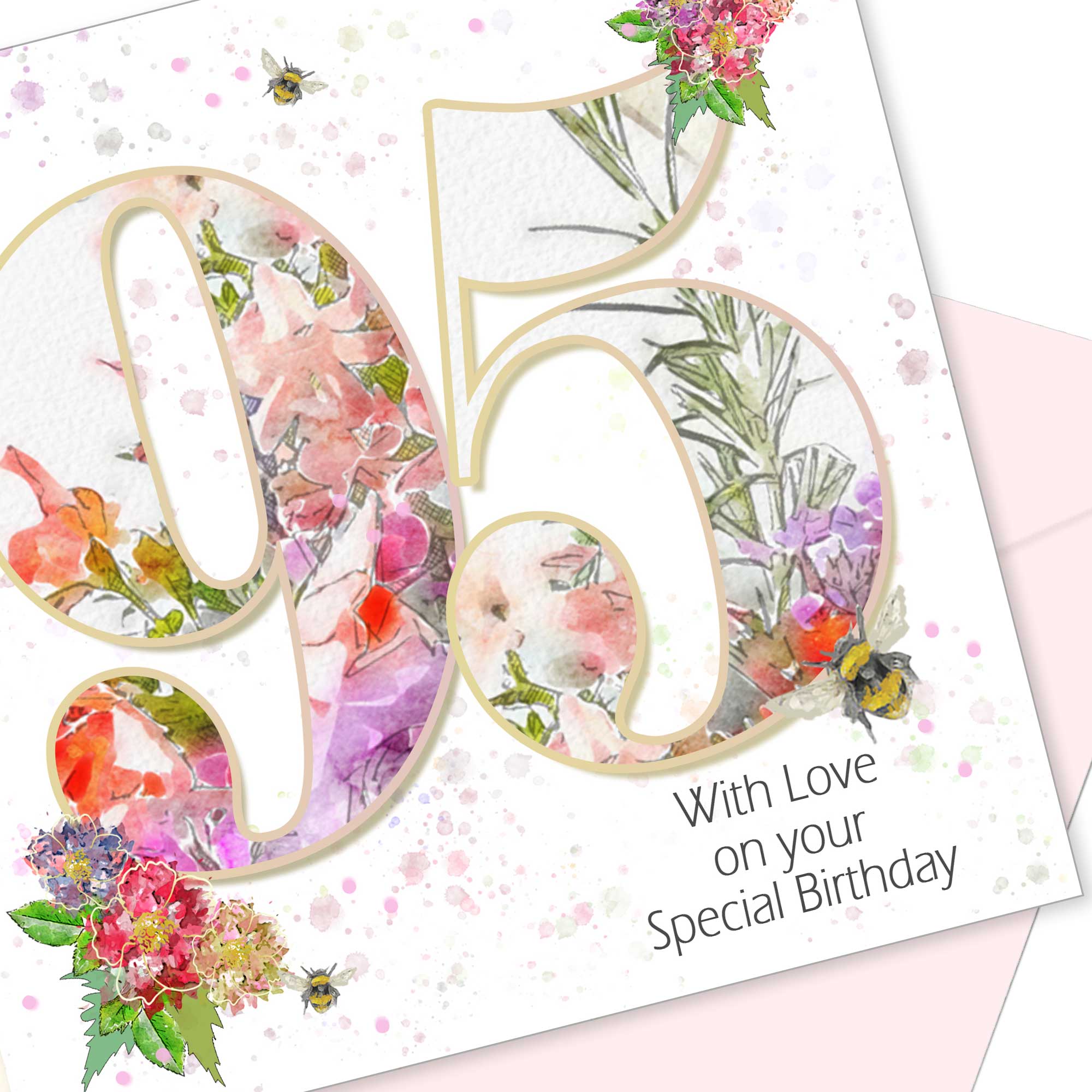 Happy 95th Birthday Card : With Love on your Special Day