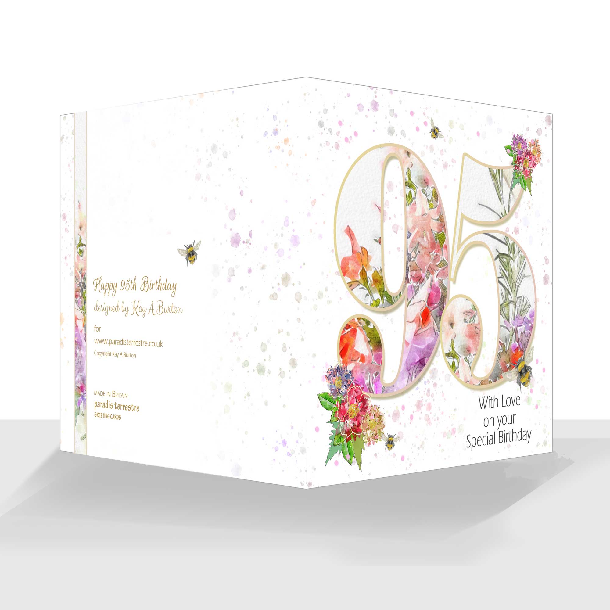 Happy 95th Birthday Card : With Love on your Special Day