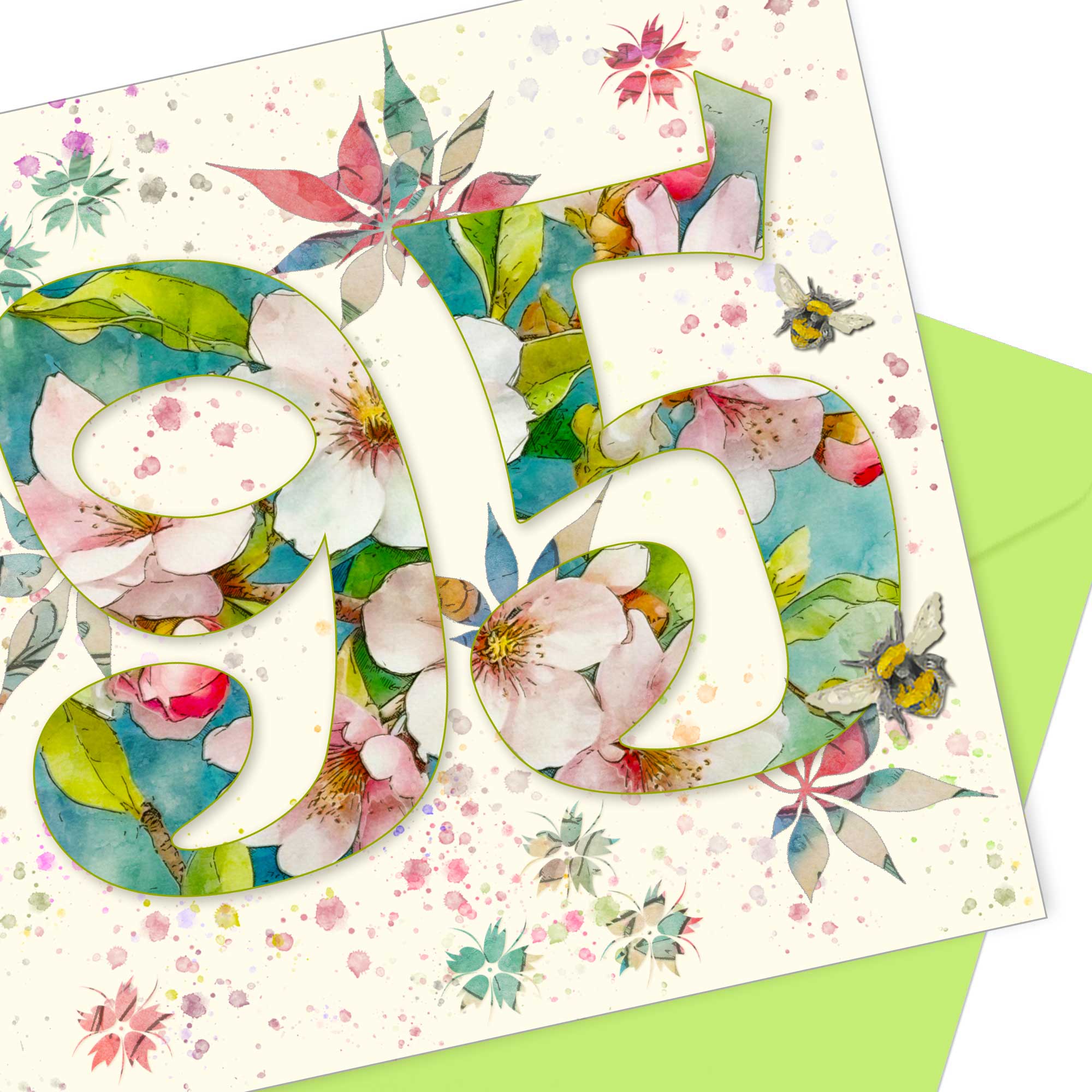 Pretty 95th Birthday Card : Beautifully Floral