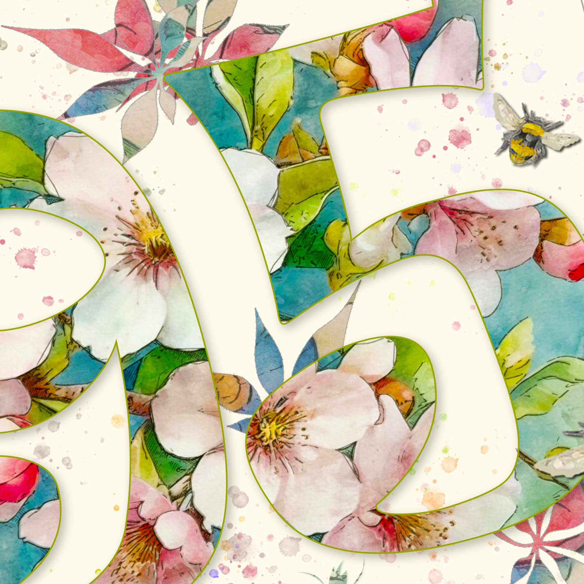 Pretty 95th Birthday Card : Beautifully Floral