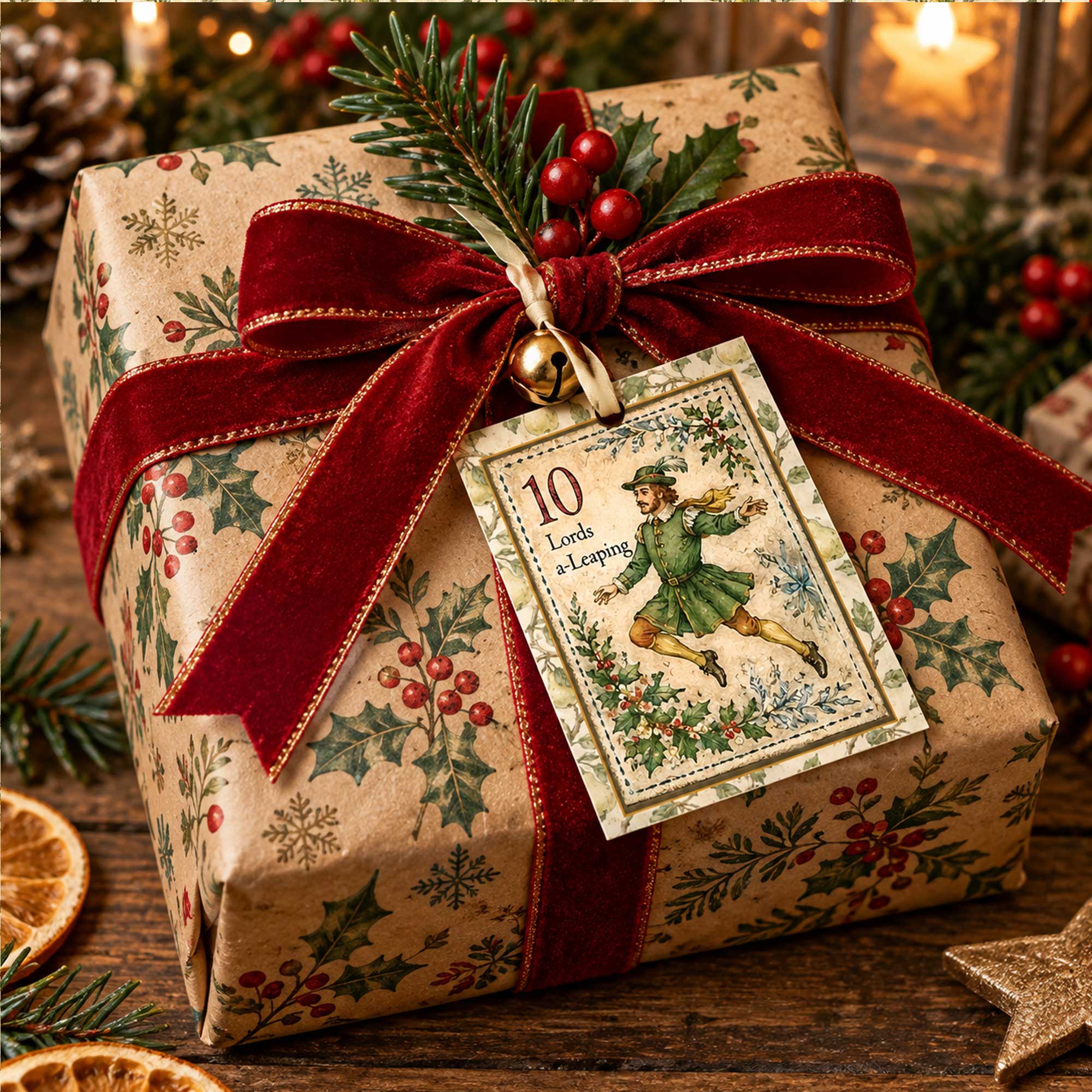 Unique Christmas Gift Tags - Twelve Days of Christmas