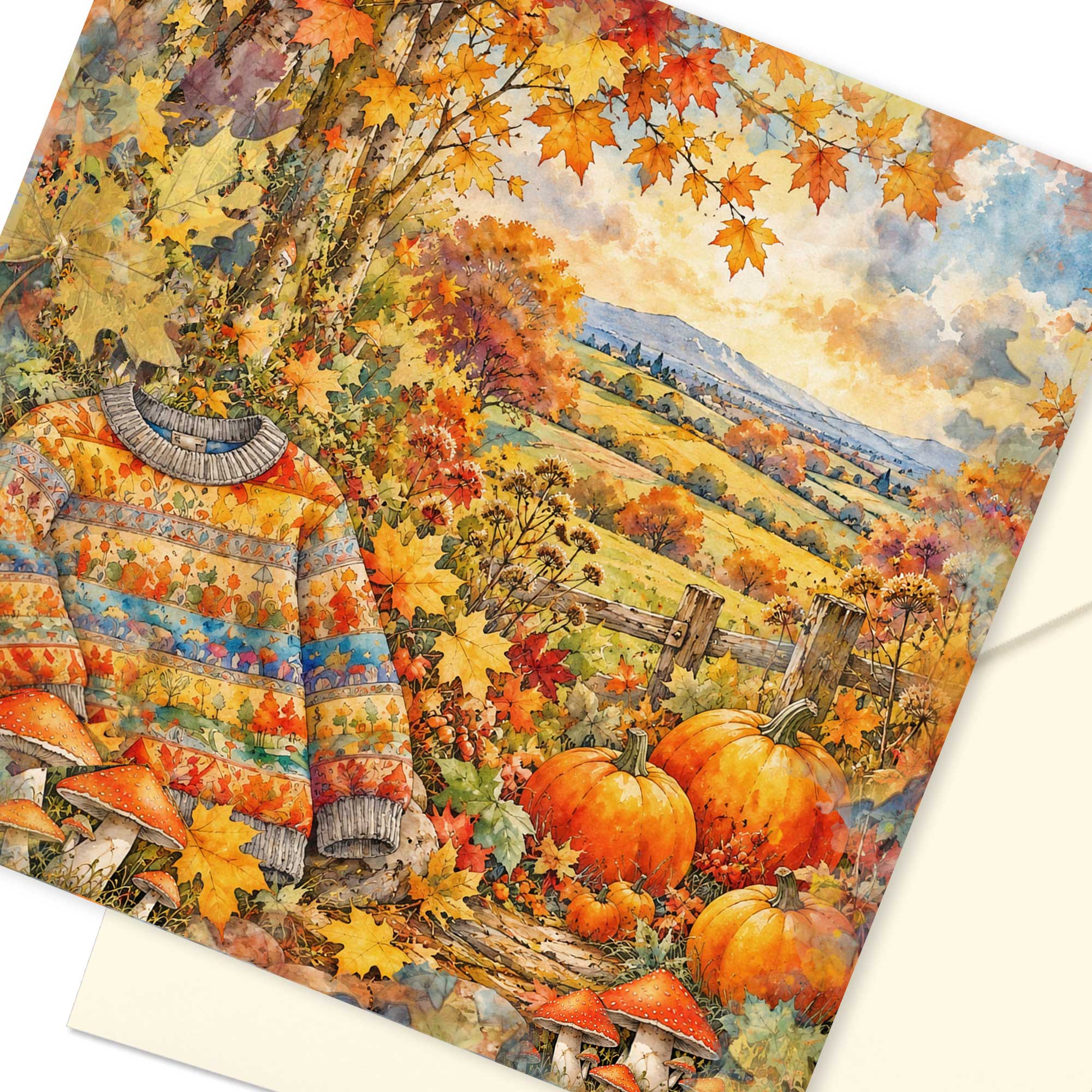 Autumn Inspired Greeting Card - Any Occasion Card - Autumn Birthday