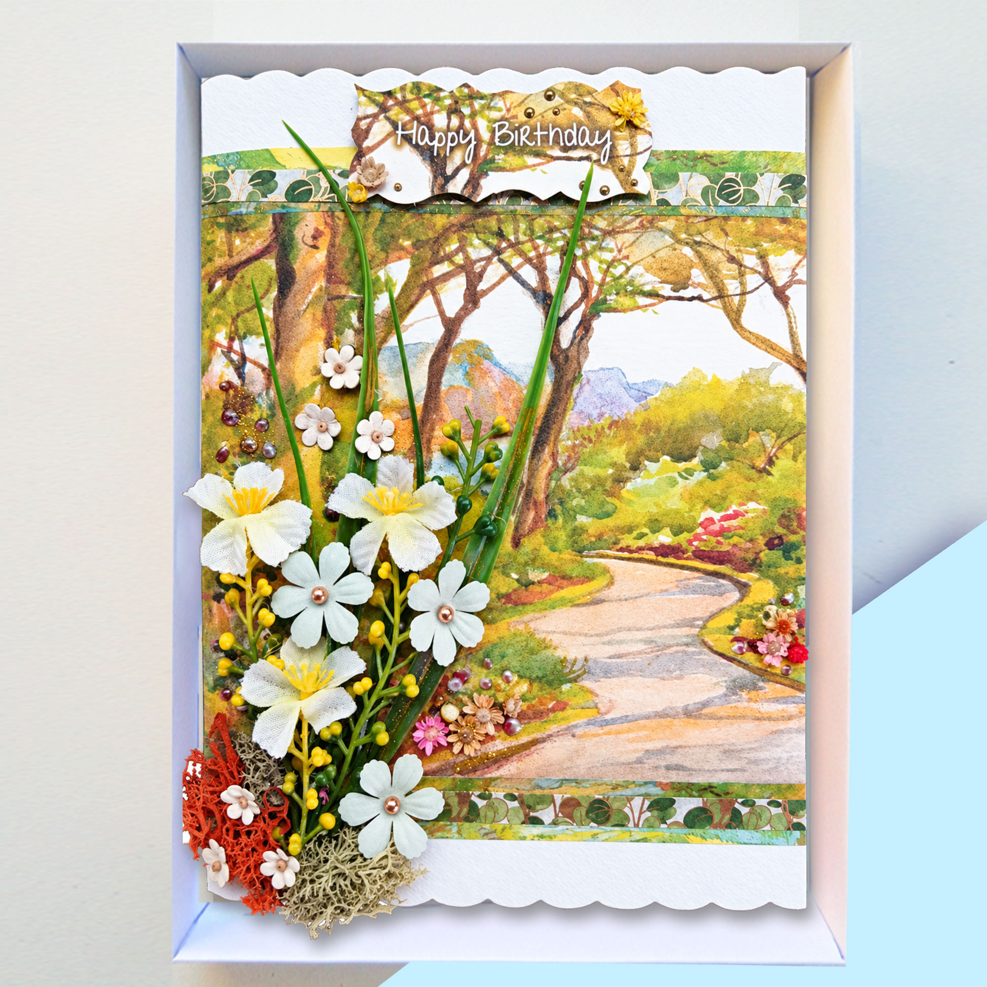 Sea View Boxed Card - Superior A5 Birthday Card Happy Birthday Male or Female