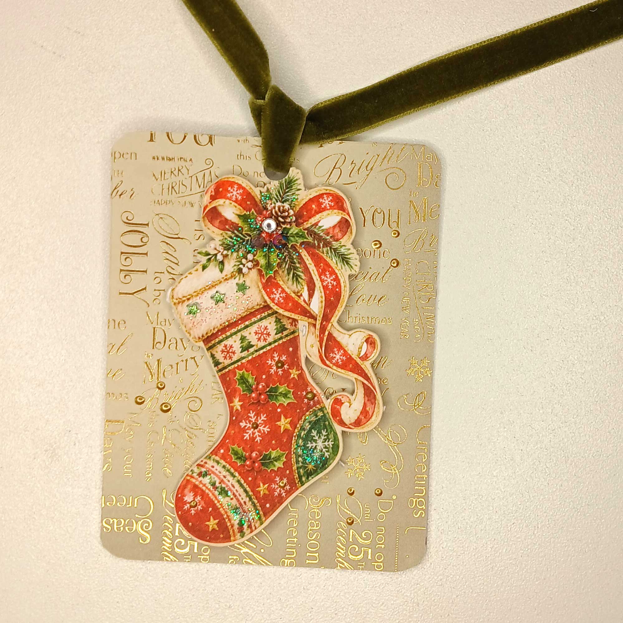 Christmas Socking's Gift Tags - Unique Four Tag Pack