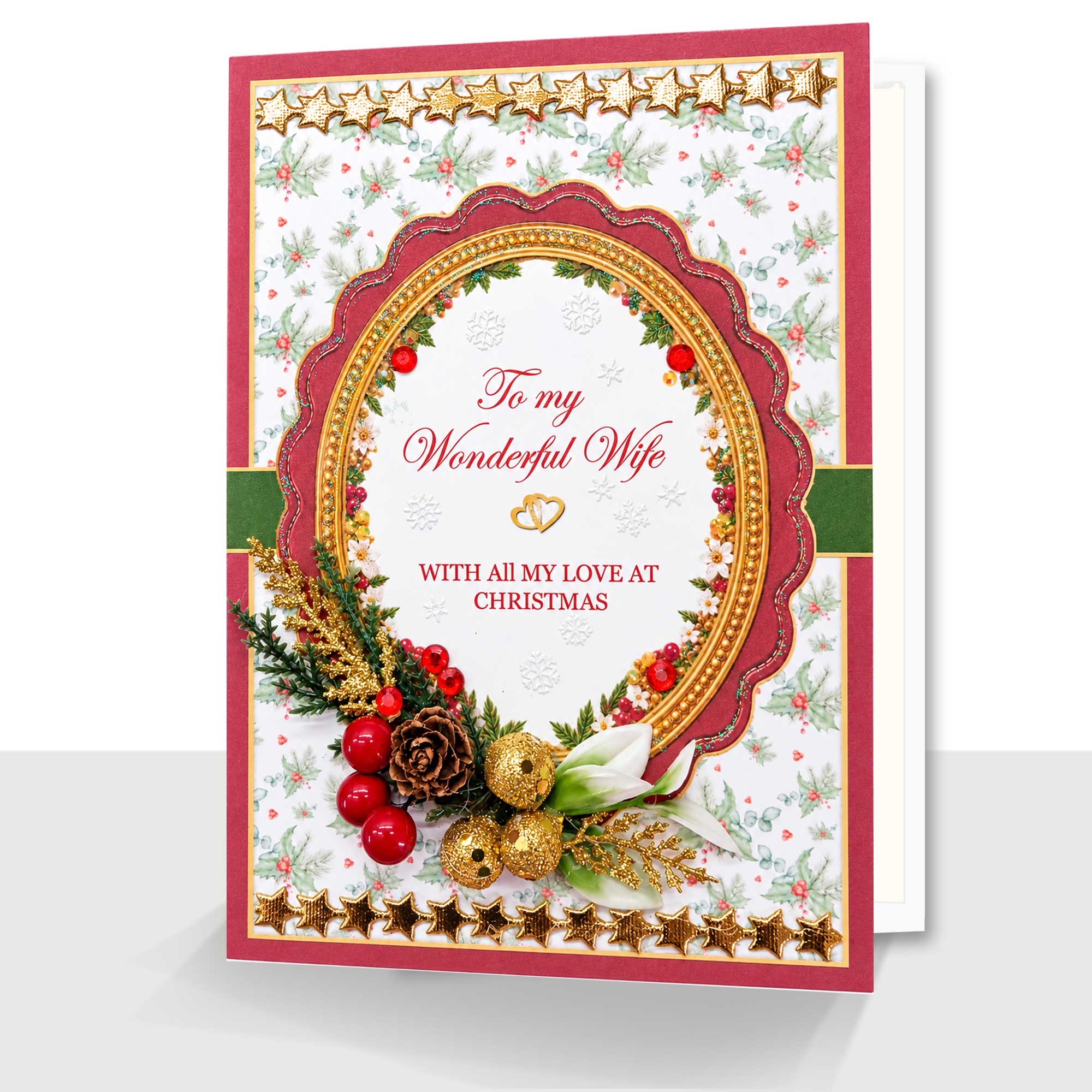 Superior Boxed Christmas Card A5 : To My Wonderful Wife