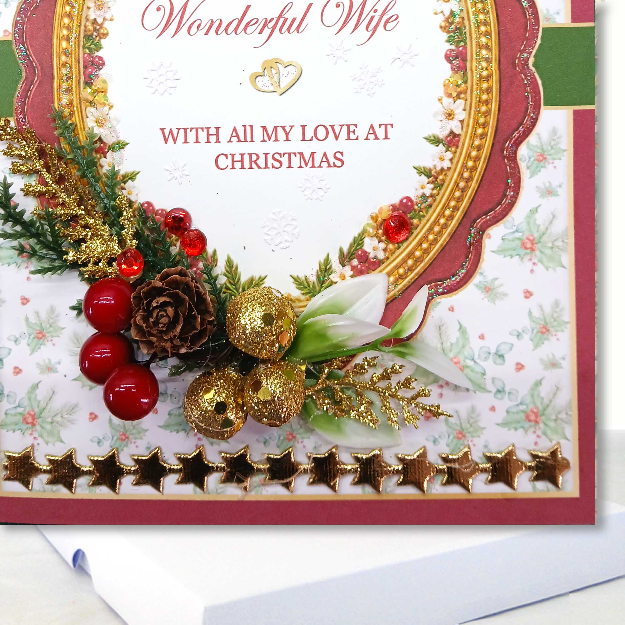 Superior Boxed Christmas Card A5 : To My Wonderful Wife