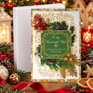 A5 Deluxe Christmas Card : To My Wonderful Wife